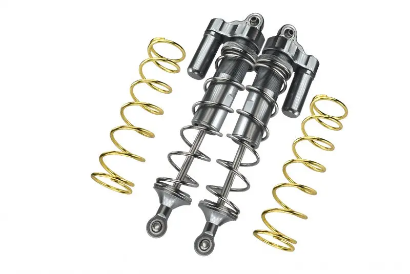 Aluminum Rear L-Shape Piggy Back Spring Dampers 187Mm For Arrma 1:5 Kraton 8S Blx / Outcast 8S Blx / Kraton Exb Roller - 4Pc Set Silver 1