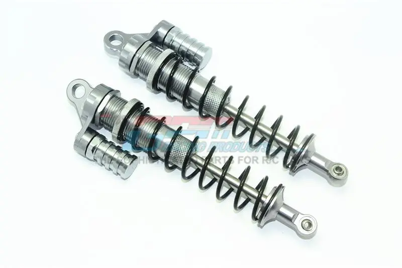 Aluminum Rear L-Shape Shocks (170Mm) For Losi 1:6 4Wd Super Baja Rey Los05013 / Super Baja Rey 2.0 Los05021 Upgrades - Gray Silver 1