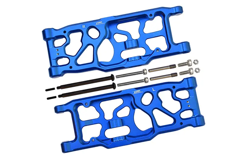 Aluminum Rear Lower Arms For Arrma 1:5 Kraton 8S Blx / Outcast 8S Blx / Kraton Exb Roller - 2Pc Set Blue 1