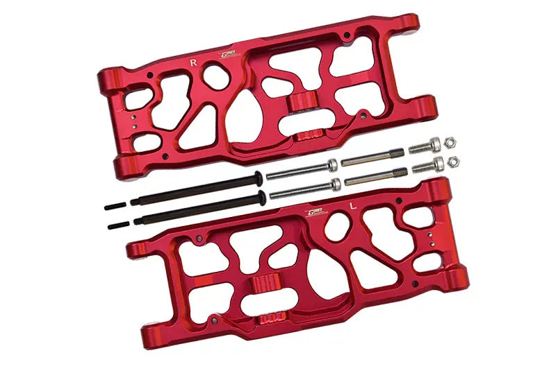 Aluminum Rear Lower Arms For Arrma 1:5 Kraton 8S Blx / Outcast 8S Blx / Kraton Exb Roller - 2Pc Set Red 1