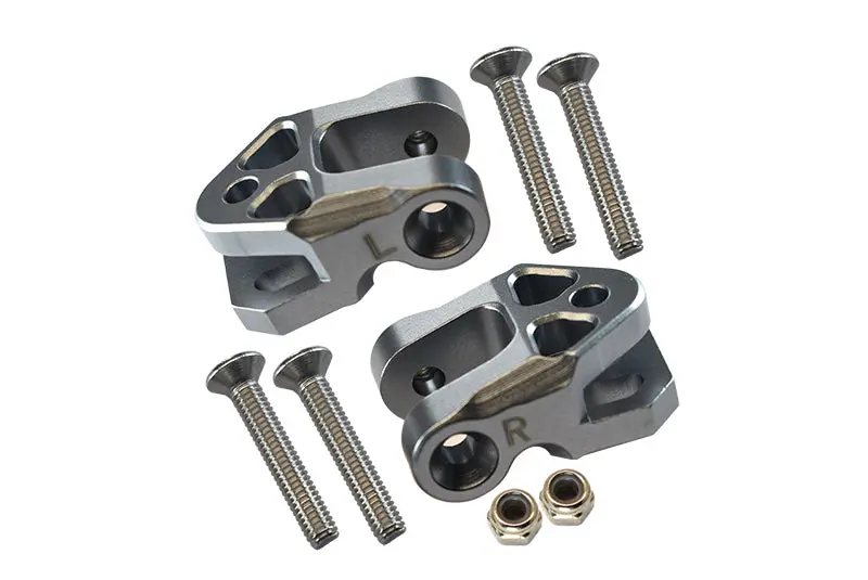 Aluminum  Rear Lower Axle Mount Set For Rear Suspension Links For Losi 1:6 4Wd Super Baja Rey Los05013 / Super Baja Rey 2.0 Los05021 Upgrades - Gray Silver 1