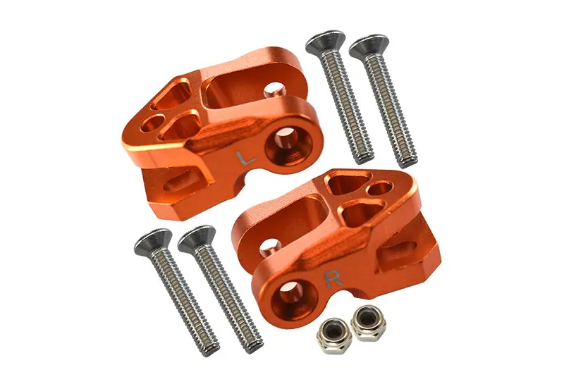 Aluminum  Rear Lower Axle Mount Set For Rear Suspension Links For Losi 1:6 4Wd Super Baja Rey Los05013 / Super Baja Rey 2.0 Los05021 Upgrades - Orange 1