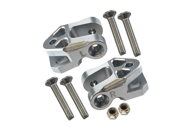 Aluminum  Rear Lower Axle Mount Set For Rear Suspension Links For Losi 1:6 4Wd Super Baja Rey Los05013 / Super Baja Rey 2.0 Los05021 Upgrades - Silver 1
