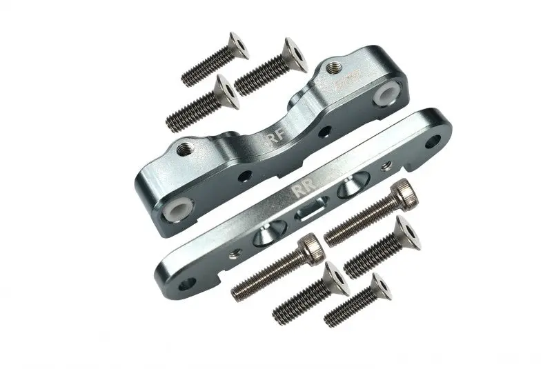 Aluminum Rear Lower Suspension Mount For Arrma 1:5 Kraton 8S Blx / Outcast 8S Blx / Kraton Exb Roller - 2Pc Set Gray Silver 1