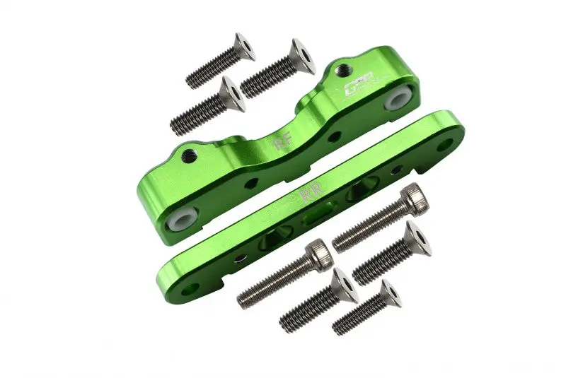Aluminum Rear Lower Suspension Mount For Arrma 1:5 Kraton 8S Blx / Outcast 8S Blx / Kraton Exb Roller - 2Pc Set Green 1