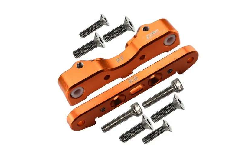 Aluminum Rear Lower Suspension Mount For Arrma 1:5 Kraton 8S Blx / Outcast 8S Blx / Kraton Exb Roller - 2Pc Set Orange 1