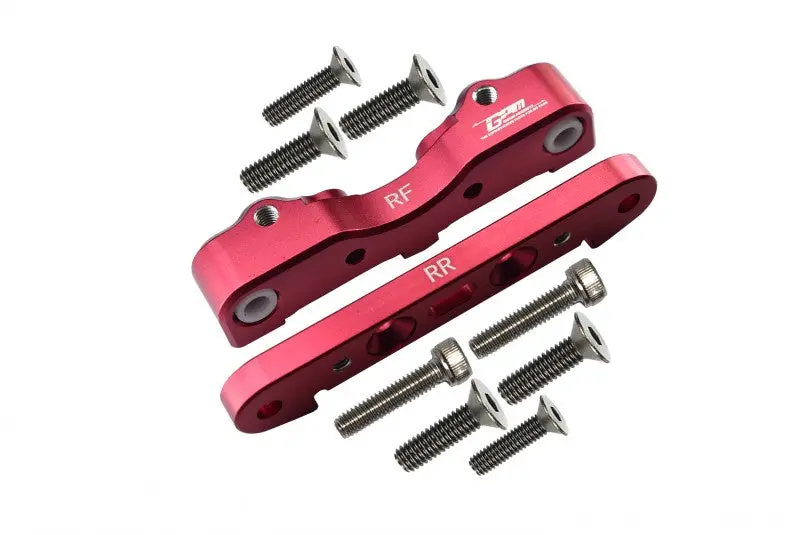 Aluminum Rear Lower Suspension Mount For Arrma 1:5 Kraton 8S Blx / Outcast 8S Blx / Kraton Exb Roller - 2Pc Set Red 1