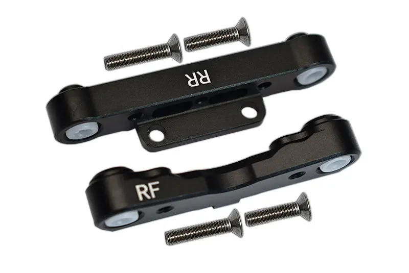 Aluminum Rear Lower Suspension Mount For Arrma 1:8 Kraton / Outcast / Notorious / Typhon / Talion / Kraton V5 / Notorious V5 / 1:7 Infraction / Infraction V2 / Limitless / 1:10 Senton - 1Pr Set Black 1