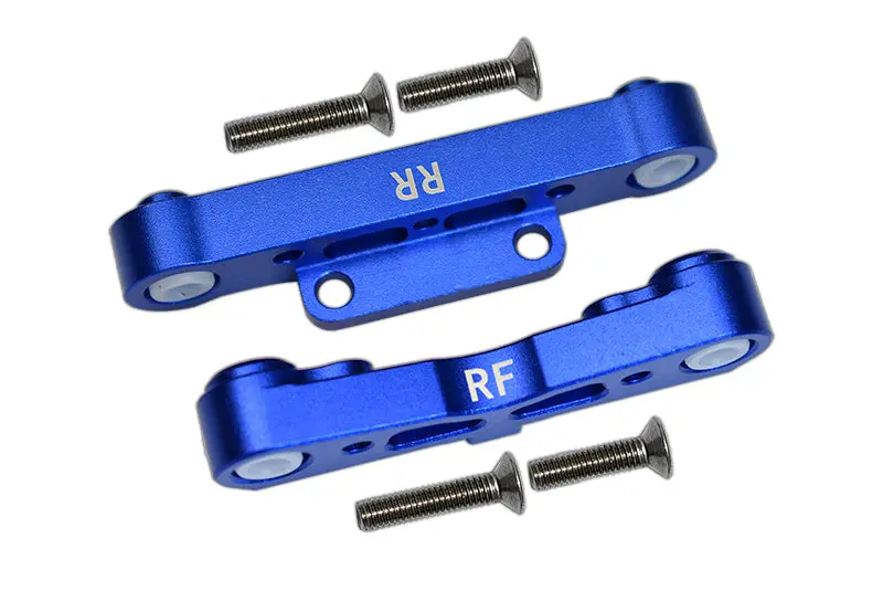 Aluminum Rear Lower Suspension Mount For Arrma 1:8 Kraton / Outcast / Notorious / Typhon / Talion / Kraton V5 / Notorious V5 / 1:7 Infraction / Infraction V2 / Limitless / 1:10 Senton - 1Pr Set Blue 1