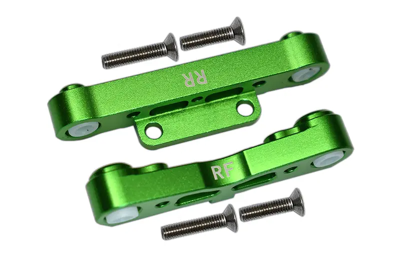 Aluminum Rear Lower Suspension Mount For Arrma 1:8 Kraton / Outcast / Notorious / Typhon / Talion / Kraton V5 / Notorious V5 / 1:7 Infraction / Infraction V2 / Limitless / 1:10 Senton - 1Pr Set Green 1