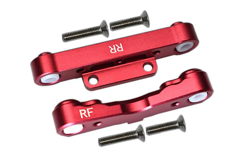 Aluminum Rear Lower Suspension Mount For Arrma 1:8 Kraton / Outcast / Notorious / Typhon / Talion / Kraton V5 / Notorious V5 / 1:7 Infraction / Infraction V2 / Limitless / 1:10 Senton - 1Pr Set Red 1