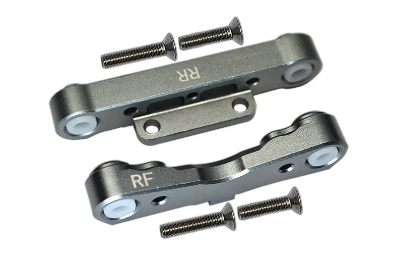 Aluminum Rear Lower Suspension Mount For Arrma 1:8 Kraton / Outcast / Notorious / Typhon / Talion / Kraton V5 / Notorious V5 / 1:7 Infraction / Infraction V2 / Limitless / 1:10 Senton - Gray Silver 1