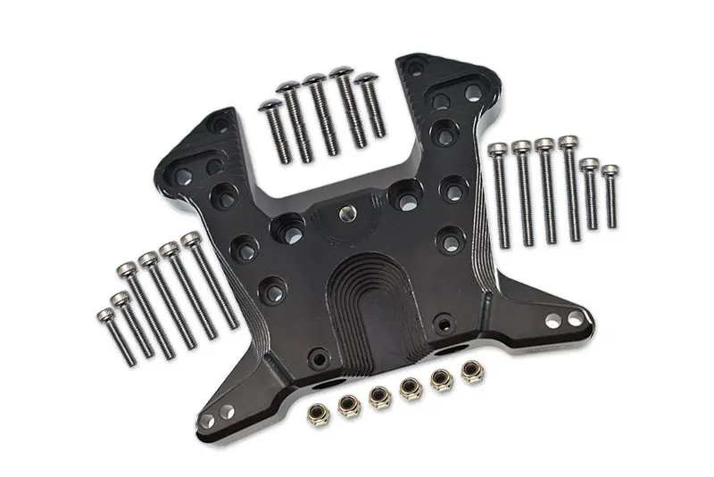 Aluminum Rear Shock Mount For Arrma 1:5 Kraton 8S Blx / Outcast 8S Blx / Kraton Exb Roller - 1 Set Black 1