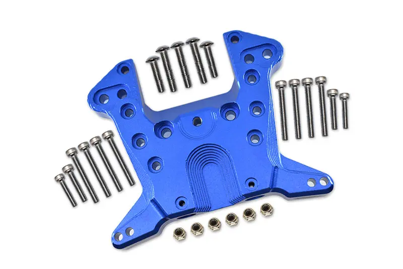 Aluminum Rear Shock Mount For Arrma 1:5 Kraton 8S Blx / Outcast 8S Blx / Kraton Exb Roller - 1 Set Blue 1