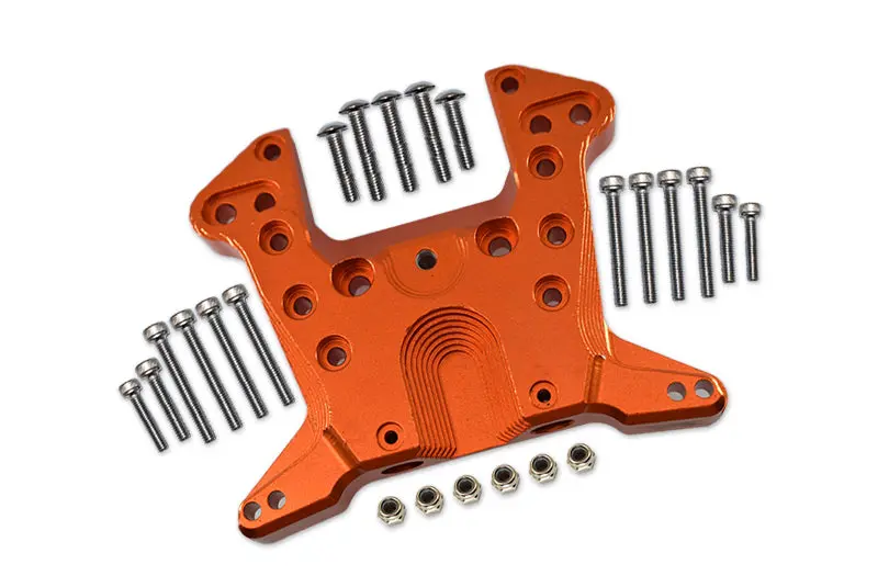 Aluminum Rear Shock Mount For Arrma 1:5 Kraton 8S Blx / Outcast 8S Blx / Kraton Exb Roller - 1 Set Orange 1