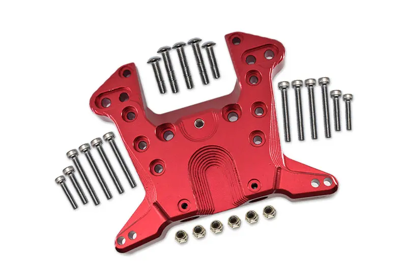 Aluminum Rear Shock Mount For Arrma 1:5 Kraton 8S Blx / Outcast 8S Blx / Kraton Exb Roller - 1 Set Red 1