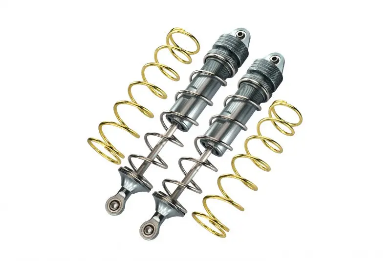 Aluminum Rear Thickened Spring Dampers 187Mm For Arrma 1:5 Kraton 8S Blx / Outcast 8S Blx / Kraton Exb Roller - 2Pc Set Gray Silver 1