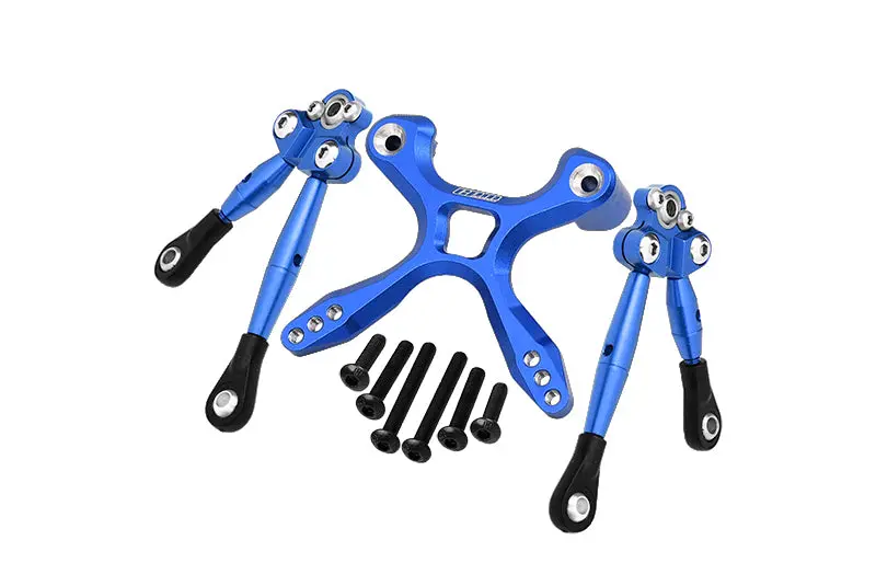 Aluminum Rear Tie Rods With Stabilizer Car Tie Rods For 1/10 Traxxas Ford Gt 4-Tec 2.0 83056-4 / 4-Tec 3.0 93054-4 - 1 Set Blue 1