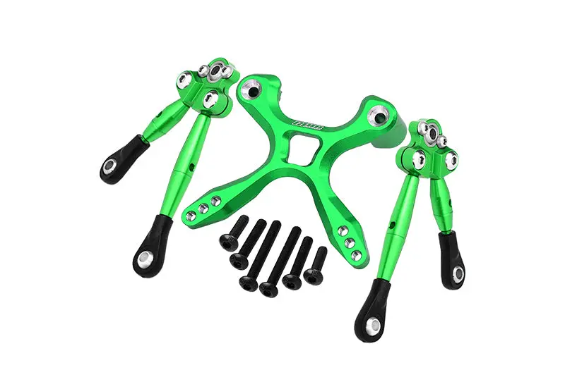 Aluminum Rear Tie Rods With Stabilizer Car Tie Rods For 1/10 Traxxas Ford Gt 4-Tec 2.0 83056-4 / 4-Tec 3.0 93054-4 - 1 Set Green 1
