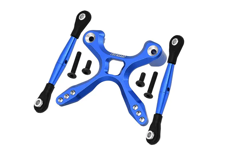 Aluminum Rear Tie Rods With Stabilizer Car Tie Rods For 1/10 Traxxas Ford Gt 4-Tec 2.0 83056-4 / 4-Tec 3.0 93054-4 - 3Pc Set Blue 1
