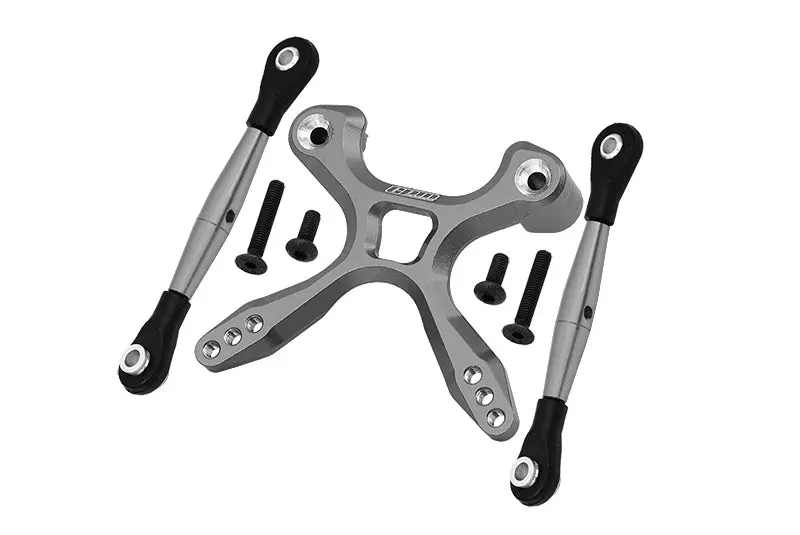 Aluminum Rear Tie Rods With Stabilizer Car Tie Rods For 1/10 Traxxas Ford Gt 4-Tec 2.0 83056-4 / 4-Tec 3.0 93054-4 - 3Pc Set Gray Silver 1