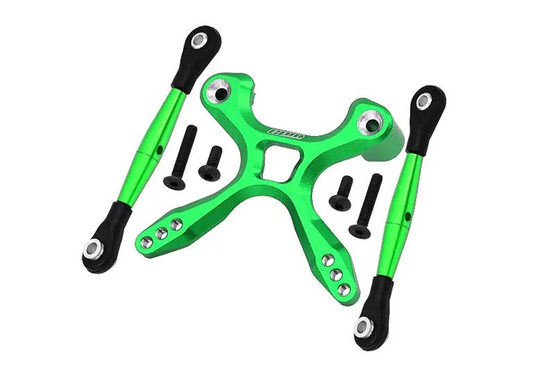 Aluminum Rear Tie Rods With Stabilizer Car Tie Rods For 1/10 Traxxas Ford Gt 4-Tec 2.0 83056-4 / 4-Tec 3.0 93054-4 - 3Pc Set Green 1