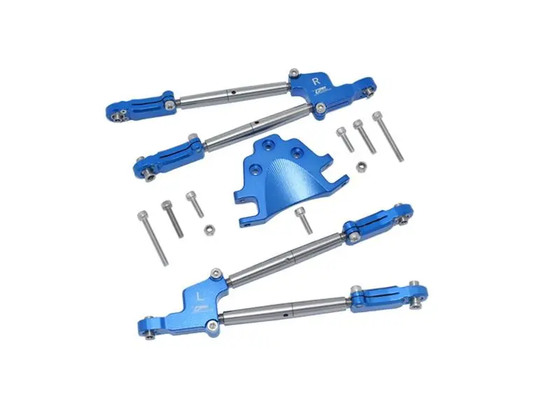 Aluminum Rear Tie Rods With Stabilizer For Arrma 1:5 Kraton 8S Blx / Outcast 8S Blx / Kraton Exb Roller - 12Pc Set Blue 1