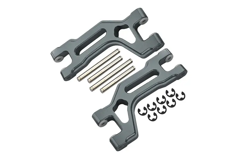 Aluminum Rear Upper Arm For 1/10 Tamiya R/C Dt-03 - 1Pr Gray Silver 1