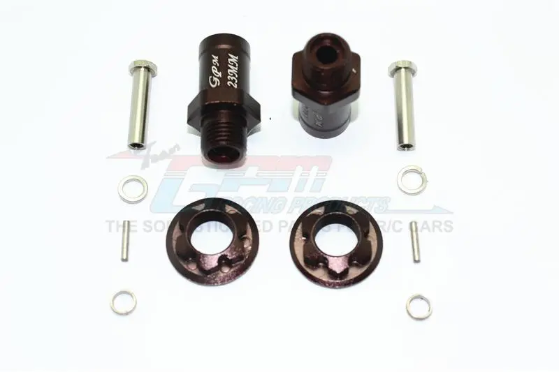 Aluminum Rear Wheel Hex Adaptors 23Mm - 1 Set Brown 1