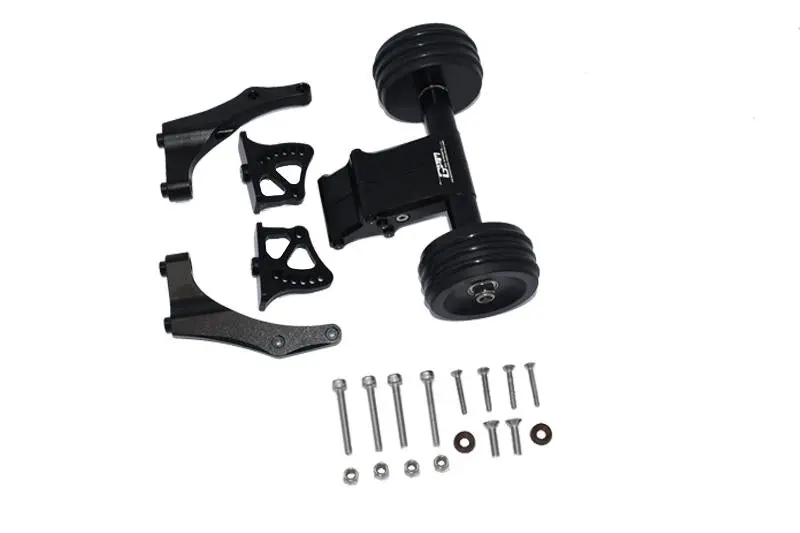 Aluminum Rear Wheelie With Wing Mount For Arrma 1:5 Kraton 8S Blx / Outcast 8S Blx / Kraton Exb Roller - 1 Set Black 1