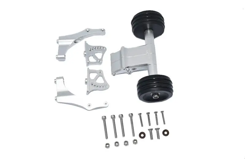 Aluminum Rear Wheelie With Wing Mount For Arrma 1:5 Kraton 8S Blx / Outcast 8S Blx / Kraton Exb Roller - 1 Set Silver 1
