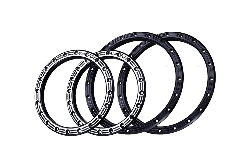 Aluminum Replacement Wheel Rings 2763-21 For Pro-Line 2763-03 Impulse Pro-Loc X Maxx Wheels (For 2 Wheels) - Black 1