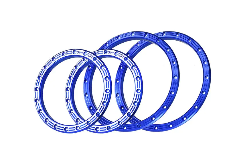 Aluminum Replacement Wheel Rings 2763-21 For Pro-Line 2763-03 Impulse Pro-Loc X Maxx Wheels (For 2 Wheels) - Blue 1