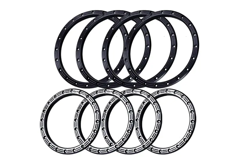Aluminum Replacement Wheel Rings 2763-21 Full Set (4 Wheels) For Pro-Line 2763-03 Impulse Pro-Loc X Maxx Wheels - Black 1