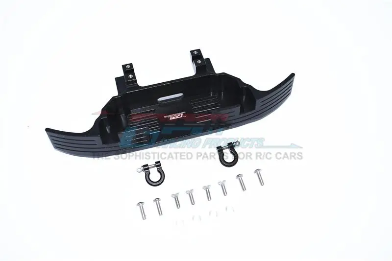 Aluminum Servo Forward Front Bumper + D-Rings For Traxxas Trx-6 Mercedes-Benz G63 (88096-4) - 15Pc Set Black 1