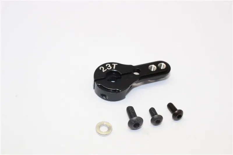 Aluminum Servo Horn For 23T Spline Output Shaft (For Airtronics/Sr/Ko/Sanwa) - 1Pc Black 1