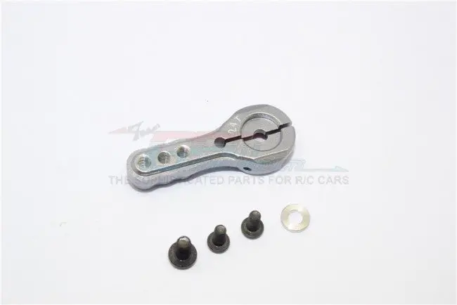 Aluminum Servo Horn For 24T Spline Output Shaft 3 Holes Design For Airtronics/Ko/Jr - 1Pc Gray Silver 1
