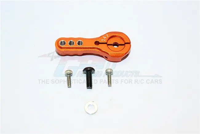 Aluminum Servo Horn For 24T Spline Output Shaft 3 Holes Design For Airtronics/Ko/Jr - 1Pc Orange 1