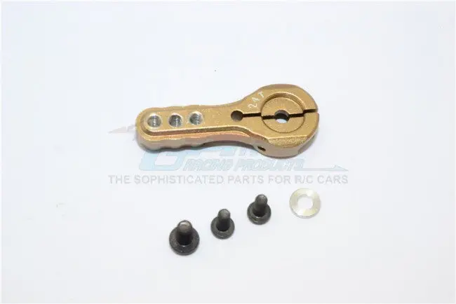 Aluminum Servo Horn For 24T Spline Output Shaft 3 Holes Design For Airtronics/Ko/Jr - 1Pc Titanium 1