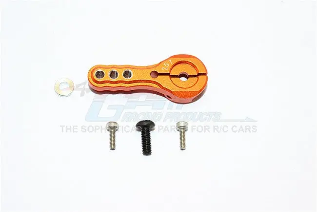 Aluminum Servo Horn For 25T Spline Output Shaft 3 Holes Design For Airtronics/Ko/Jr - 1Pc Orange 1