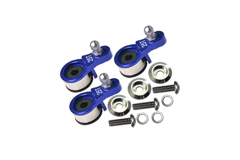 Aluminum Servo Horn With Built-In Spring 3 Sets (For Locking Diff) For Traxxas 1:10 Trx4 Defender Trail Crawler 82056-4 / Trx6 Mercedes-Benz G-63 Mag 6X6 88096-4 Upgrades - Blue 1