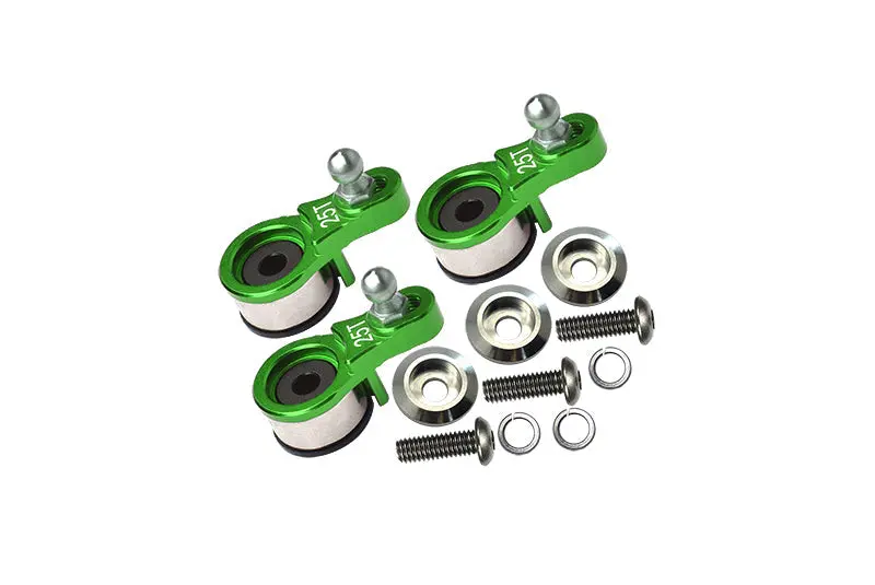 Aluminum Servo Horn With Built-In Spring 3 Sets (For Locking Diff) For Traxxas 1:10 Trx4 Defender Trail Crawler 82056-4 / Trx6 Mercedes-Benz G-63 Mag 6X6 88096-4 Upgrades - Green 1
