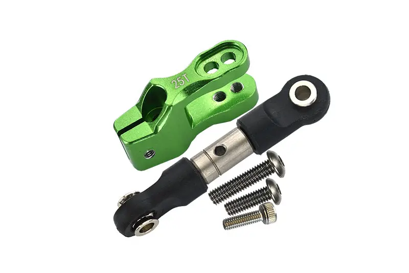 Aluminum Servo Horn With Sst Adjustable Tie Rods For Traxxas Unlimited Desert Racer Udr 4X4 85076-4 - 5Pc Set Green 1