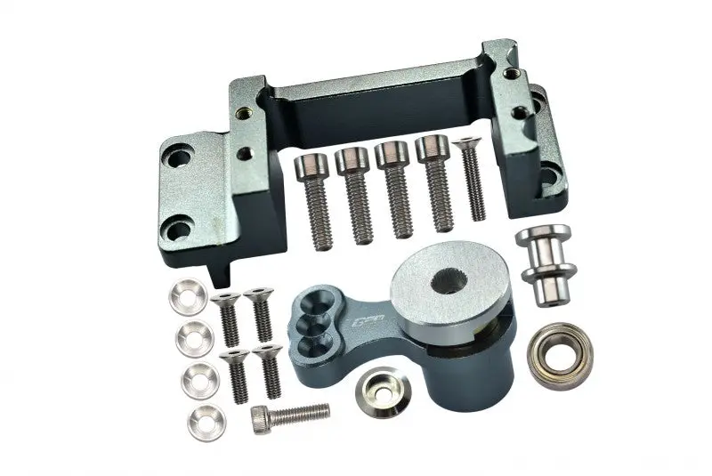 Aluminum Servo Mount +25T Aluminum Servo Horn With Built-In Spring For Arrma 1:5 Kraton 8S Blx / Outcast 8S Blx / Kraton Exb Roller - 19Pc Set Gray Silver 1