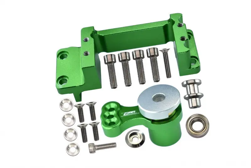Aluminum Servo Mount +25T Aluminum Servo Horn With Built-In Spring For Arrma 1:5 Kraton 8S Blx / Outcast 8S Blx / Kraton Exb Roller - 19Pc Set Green 1