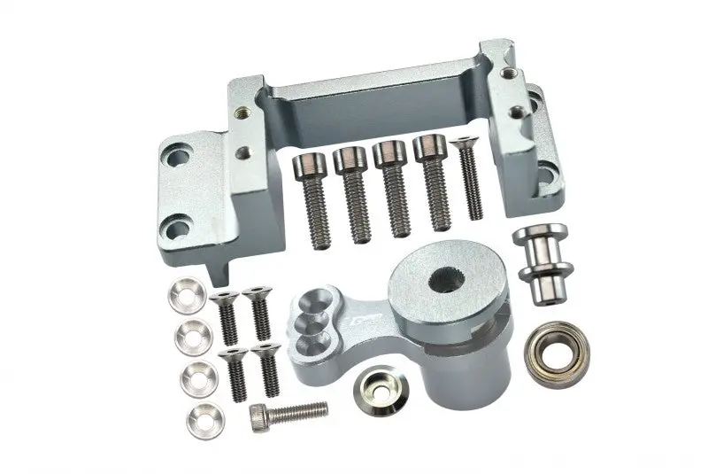 Aluminum Servo Mount +25T Aluminum Servo Horn With Built-In Spring For Arrma 1:5 Kraton 8S Blx / Outcast 8S Blx / Kraton Exb Roller - 19Pc Set Silver 1