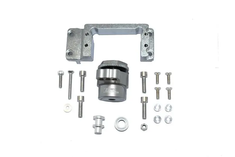 Aluminum Servo Mount +25T Servo Horn With Built-In Spring For Arrma 1:5 Kraton 8S Blx / Outcast 8S Blx / Kraton Exb Roller - 20Pc Set Gray Silver 1
