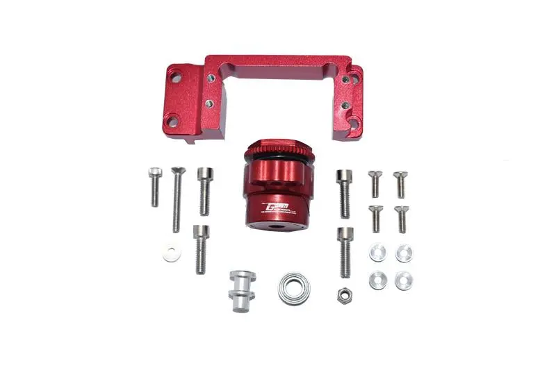 Aluminum Servo Mount +25T Servo Horn With Built-In Spring For Arrma 1:5 Kraton 8S Blx / Outcast 8S Blx / Kraton Exb Roller - 20Pc Set Red 1