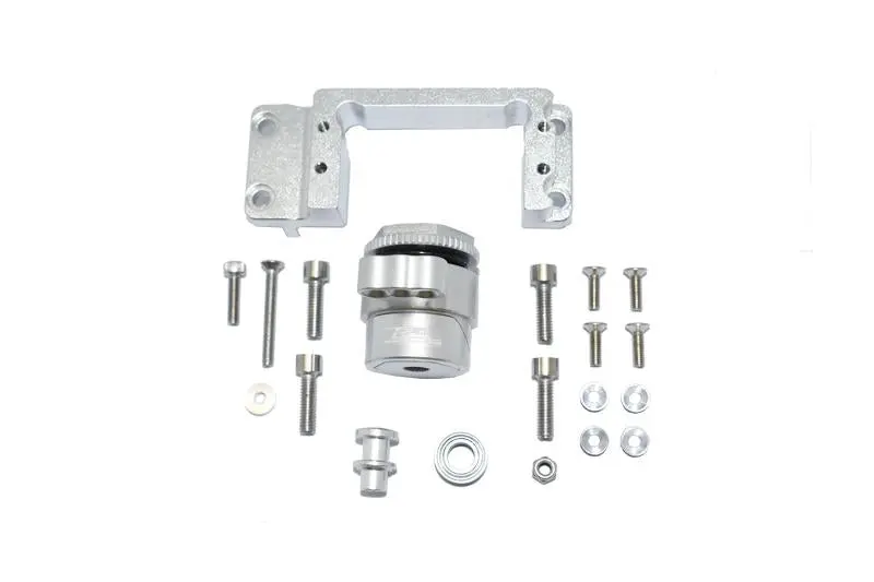 Aluminum Servo Mount +25T Servo Horn With Built-In Spring For Arrma 1:5 Kraton 8S Blx / Outcast 8S Blx / Kraton Exb Roller - 20Pc Set Silver 1