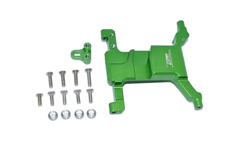 Aluminum Servo Mount For Axial 1:10 Scx10 Iii Jeep Wrangler Axi03007 / Jeep Gladiator Axi03006 - 15Pc Set Green 1